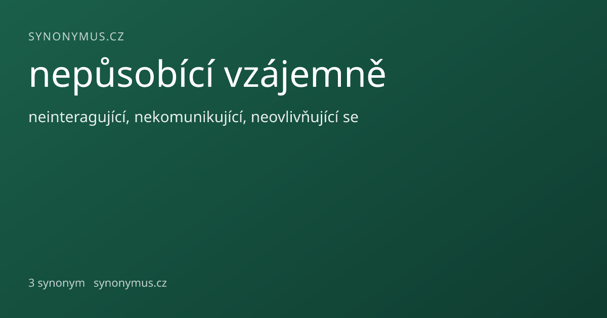 Náhled odkazu: nepůsobící vzájemně