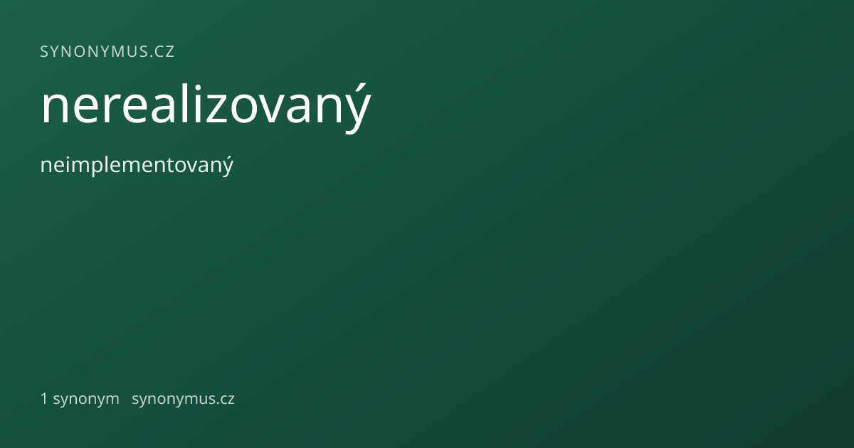 Náhled odkazu: nerealizovaný