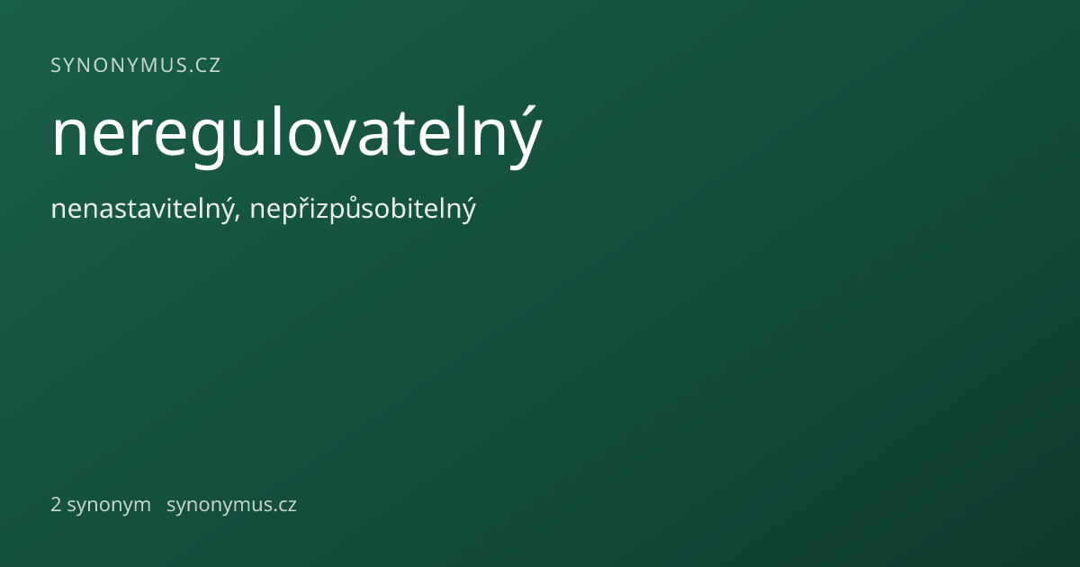 Náhled odkazu: neregulovatelný