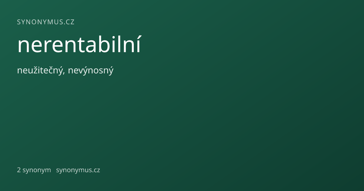 Náhled odkazu: nerentabilní