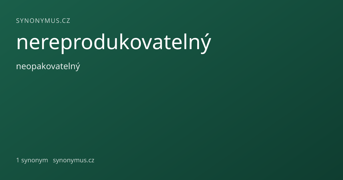 Náhled odkazu: nereprodukovatelný