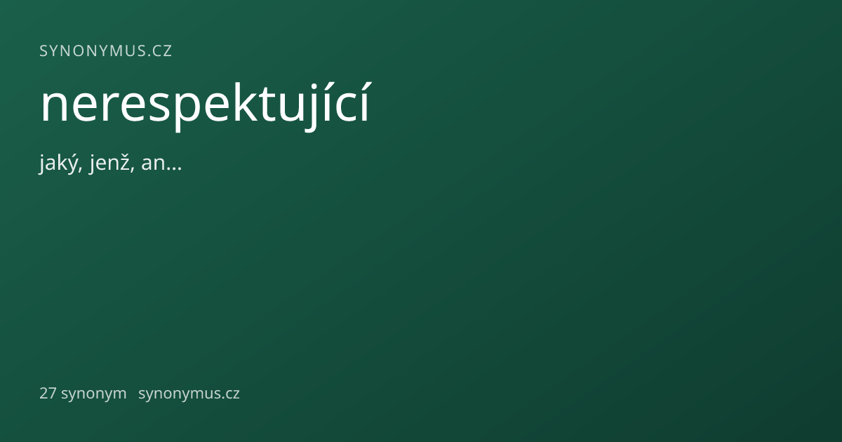 Náhled odkazu: nerespektující