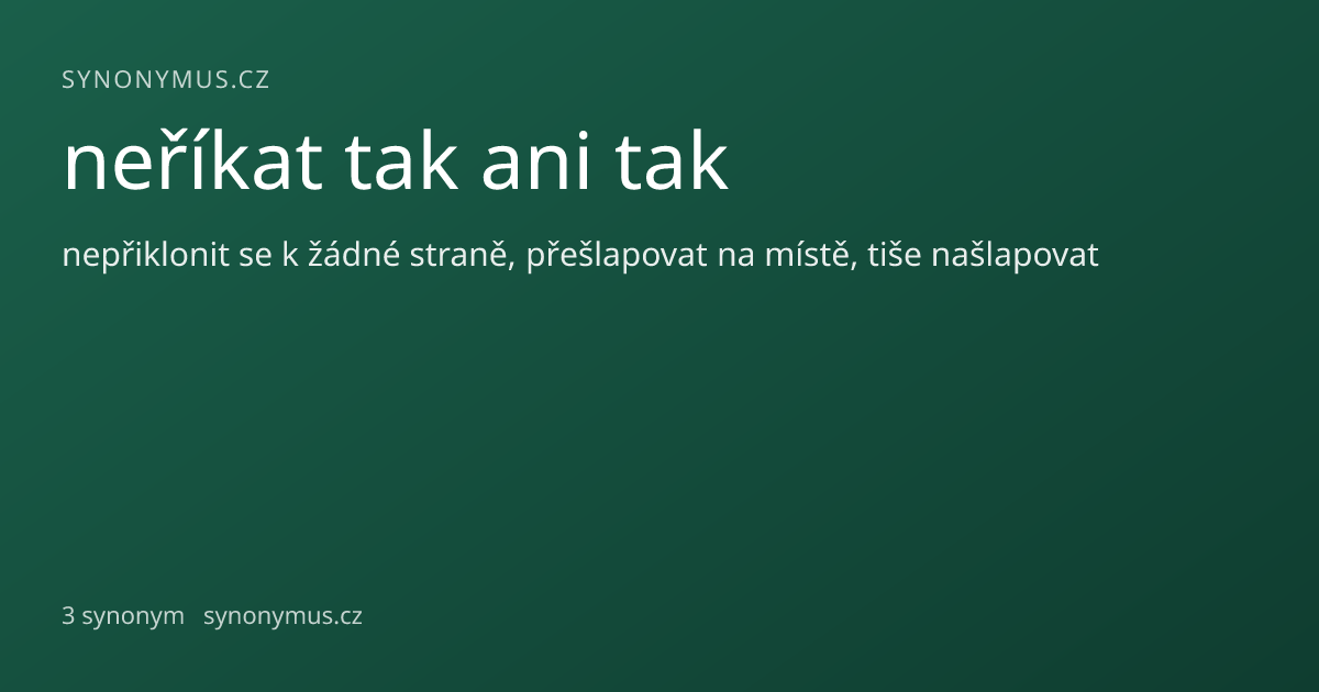 Náhled odkazu: neříkat tak ani tak
