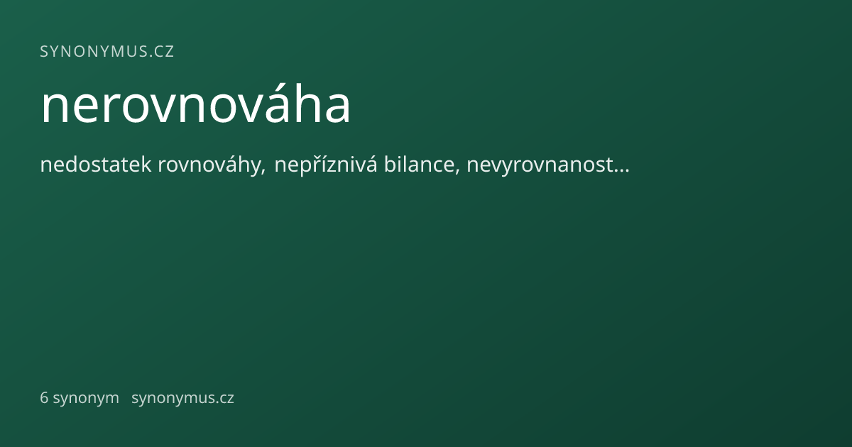Náhled odkazu: nerovnováha