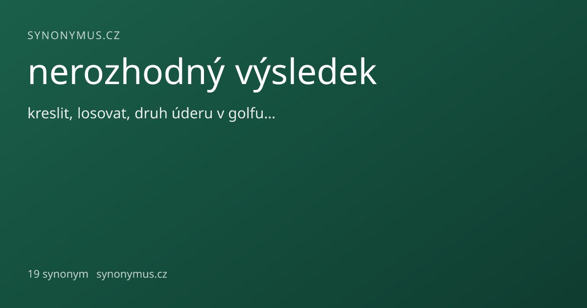 Náhled odkazu: nerozhodný výsledek
