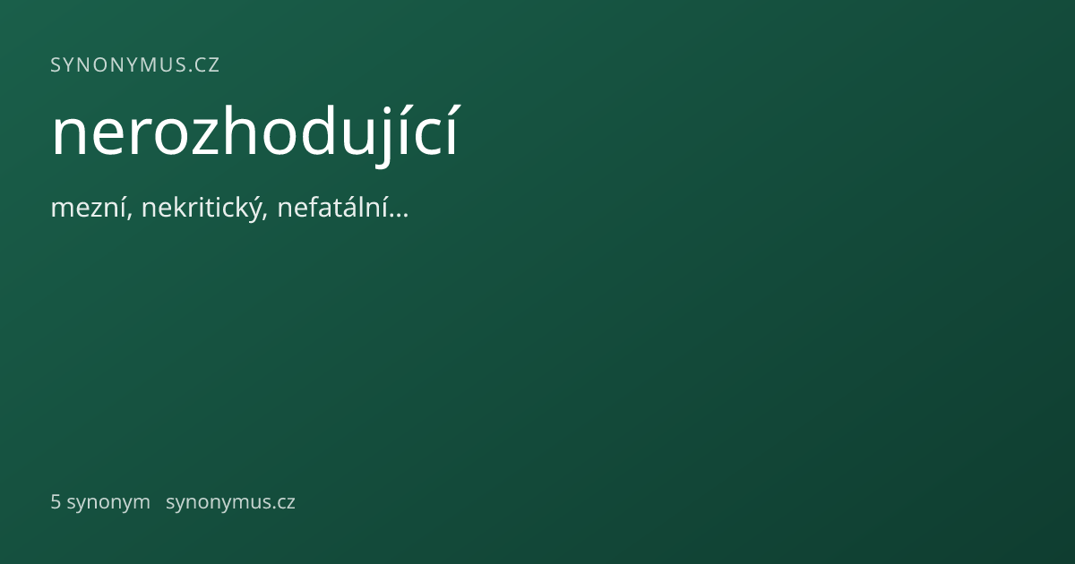 Náhled odkazu: nerozhodující