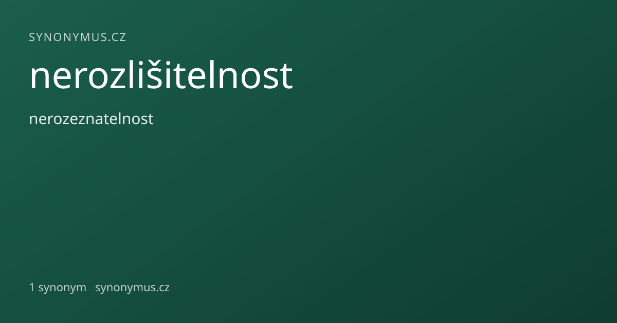 Náhled odkazu: nerozlišitelnost