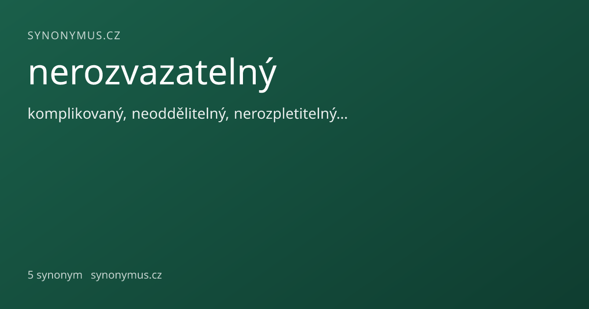 Náhled odkazu: nerozvazatelný