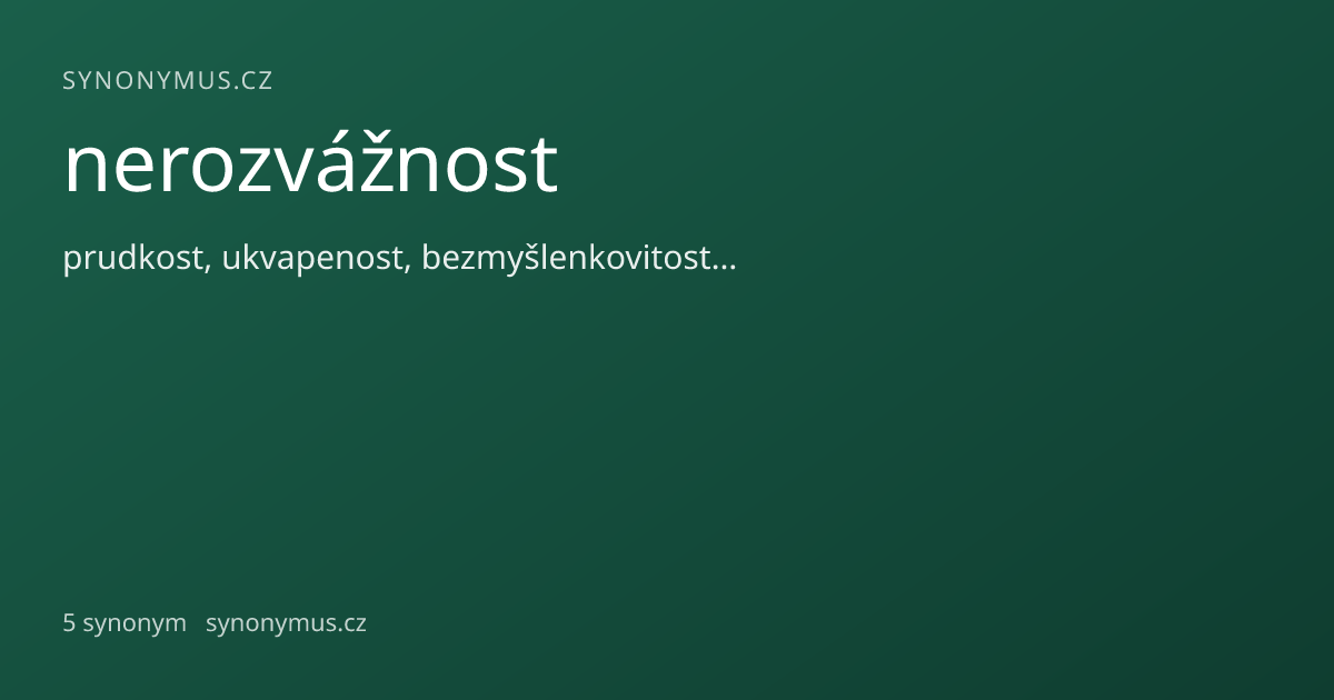 Náhled odkazu: nerozvážnost