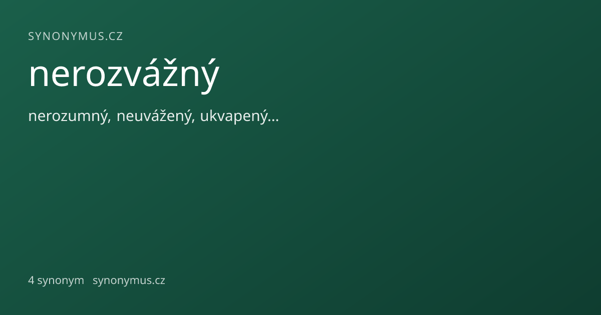 Náhled odkazu: nerozvážný