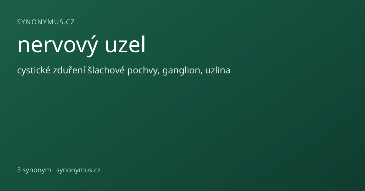 Náhled odkazu: nervový uzel