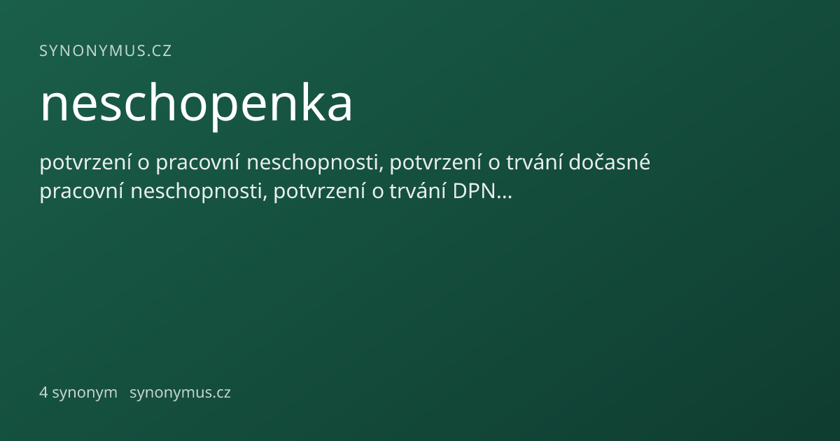 Náhled odkazu: neschopenka