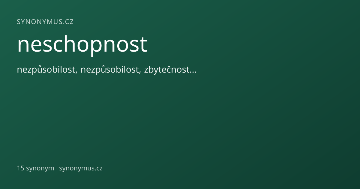 Náhled odkazu: neschopnost