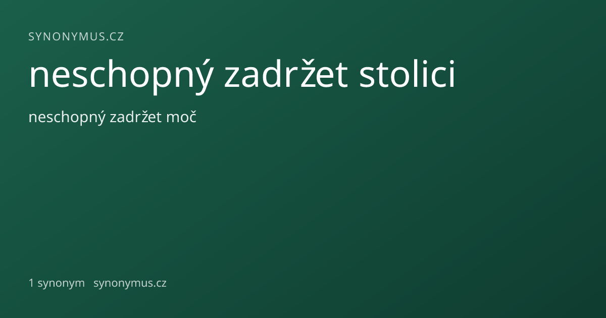 Náhled odkazu: neschopný zadržet stolici