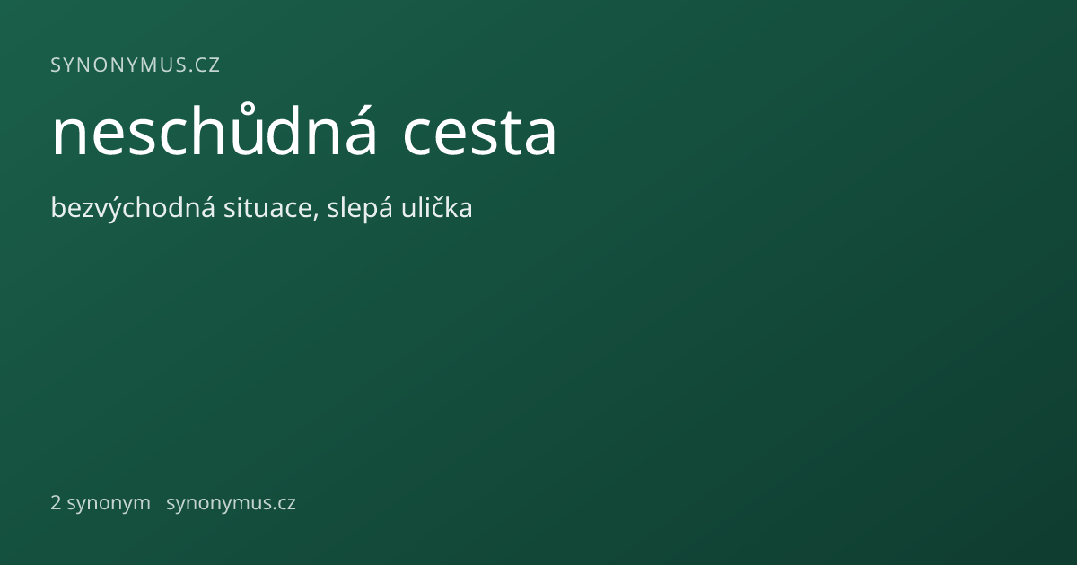 Náhled odkazu: neschůdná cesta