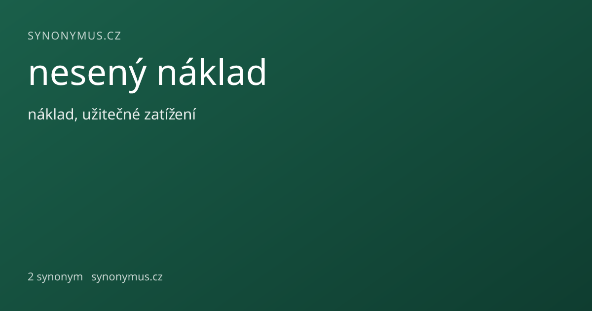Náhled odkazu: nesený náklad