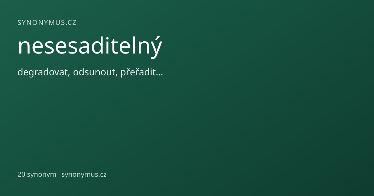 Náhled odkazu: nesesaditelný