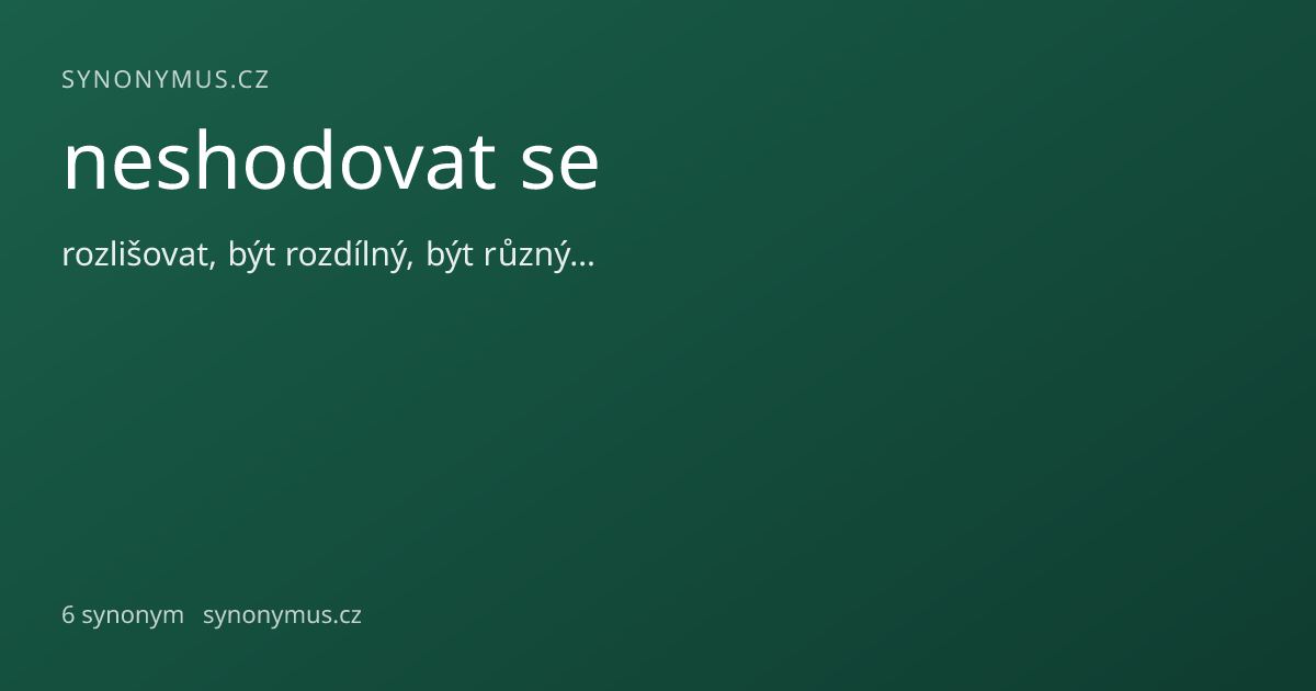 Náhled odkazu: neshodovat se
