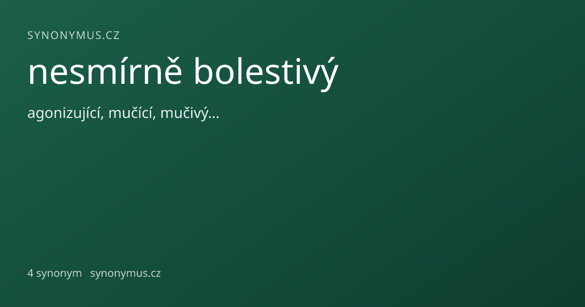 Náhled odkazu: nesmírně bolestivý