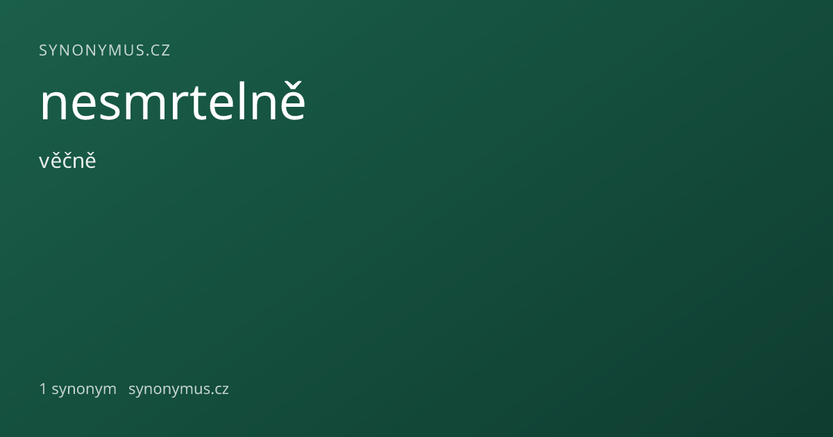 Náhled odkazu: nesmrtelně