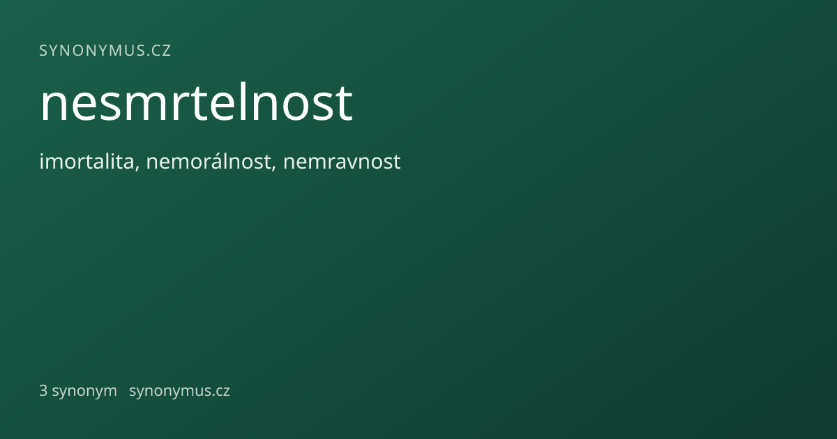 Náhled odkazu: nesmrtelnost