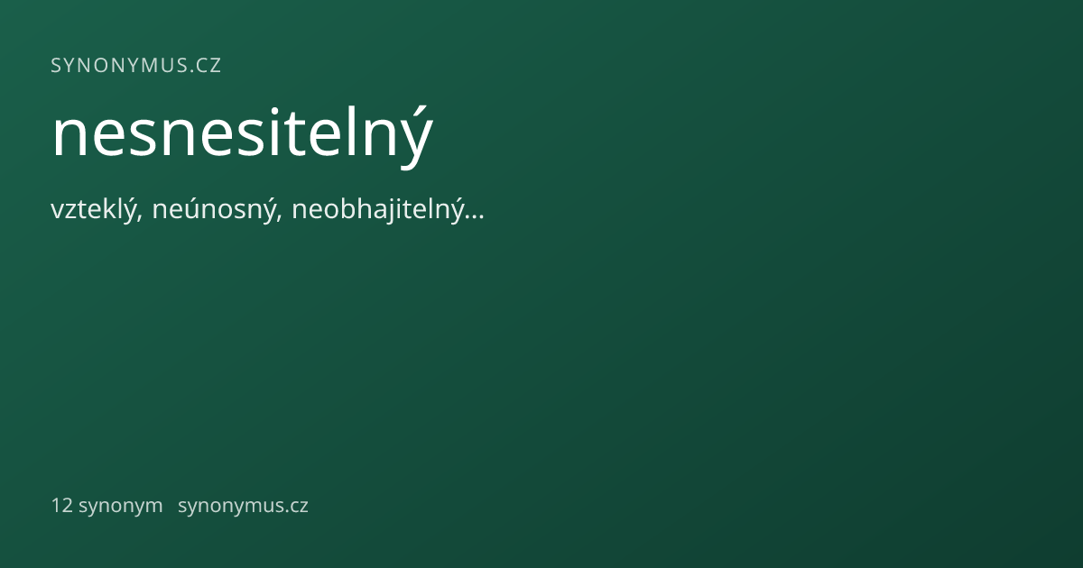 Náhled odkazu: nesnesitelný
