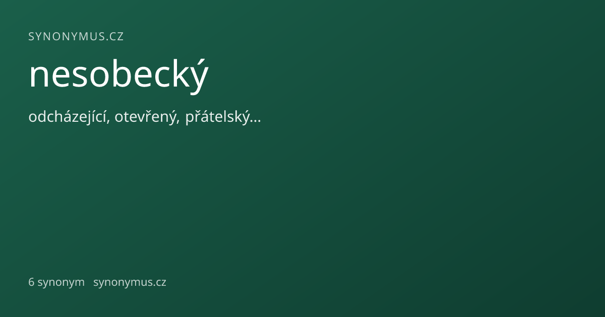 Náhled odkazu: nesobecký