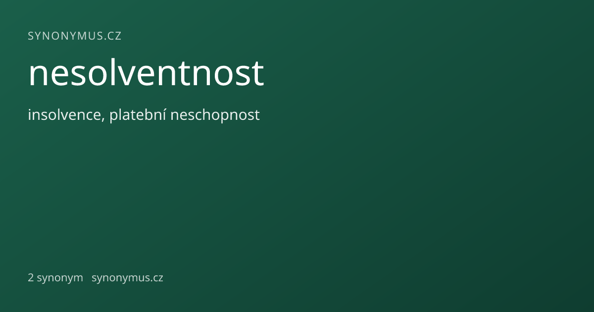 Náhled odkazu: nesolventnost