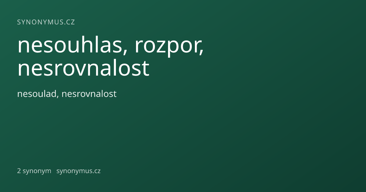 Náhled odkazu: nesouhlas, rozpor, nesrovnalost