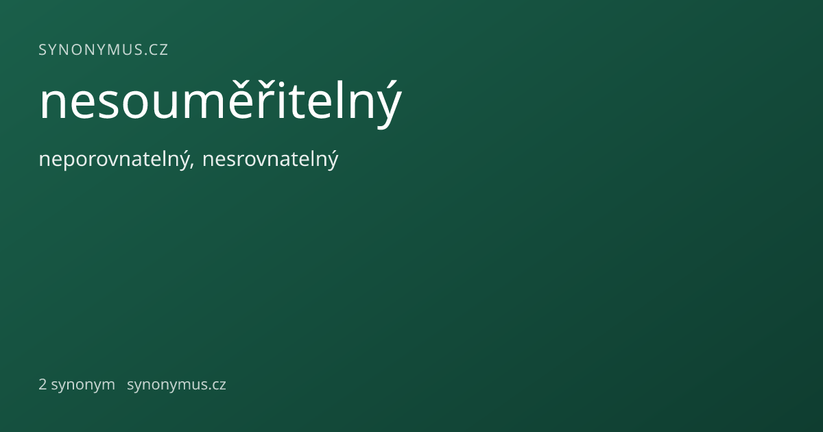 Náhled odkazu: nesouměřitelný