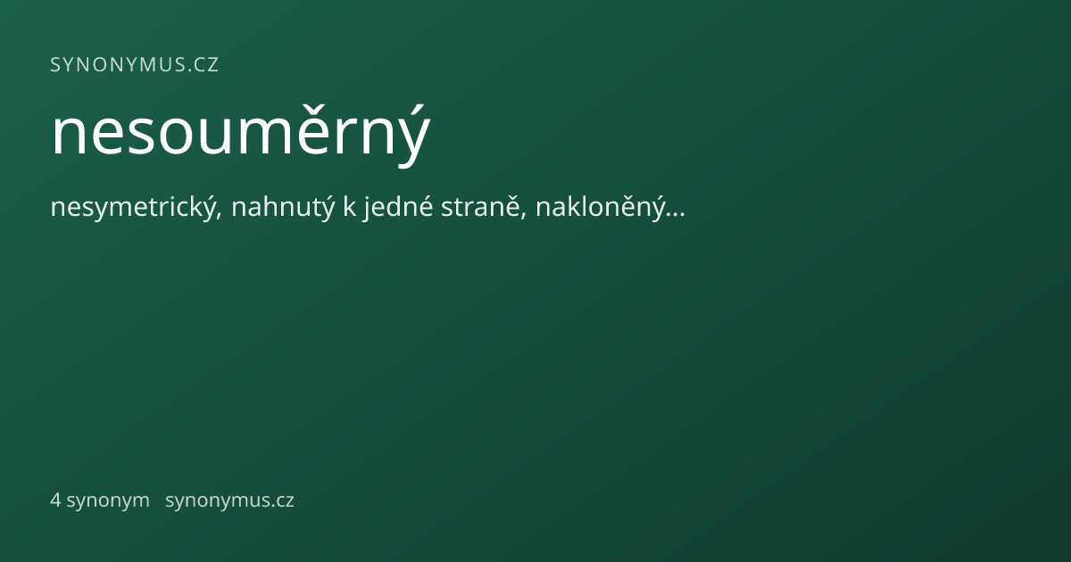 Náhled odkazu: nesouměrný