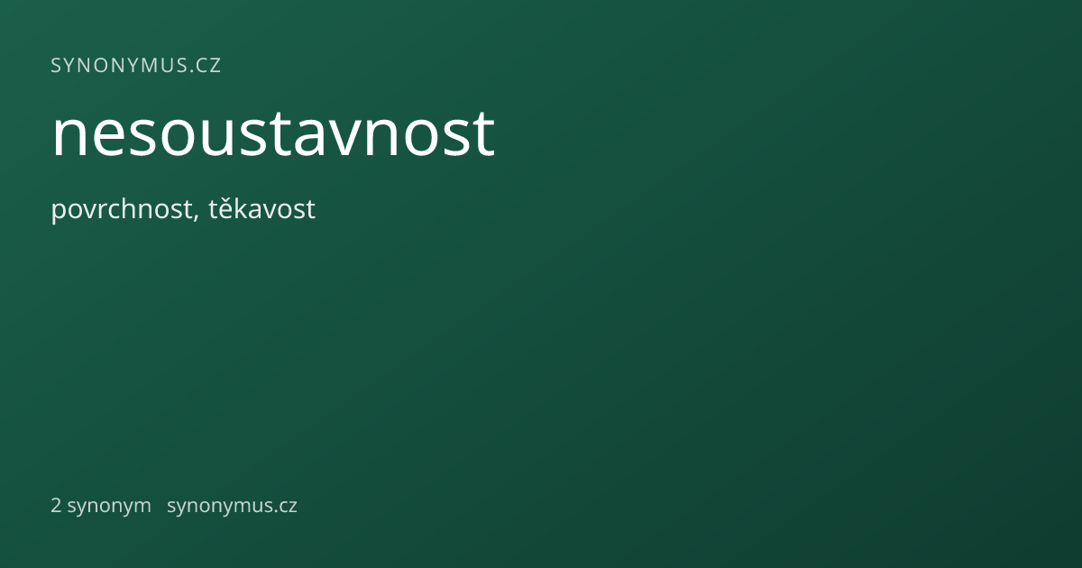 Náhled odkazu: nesoustavnost