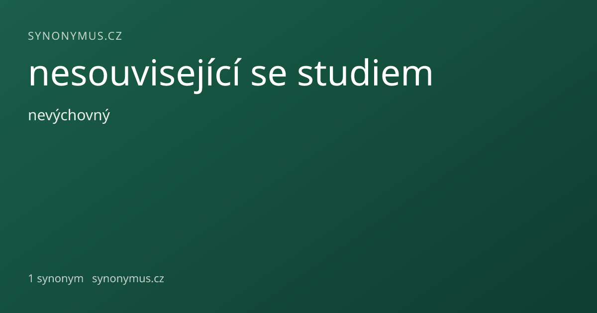 Náhled odkazu: nesouvisející se studiem