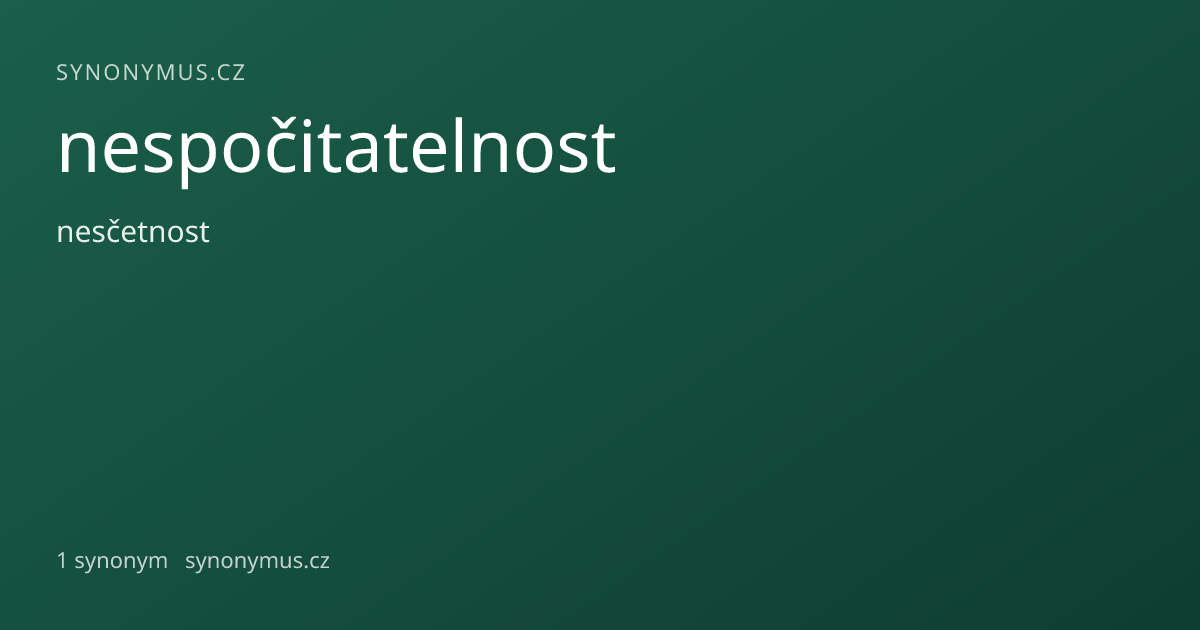 Náhled odkazu: nespočitatelnost