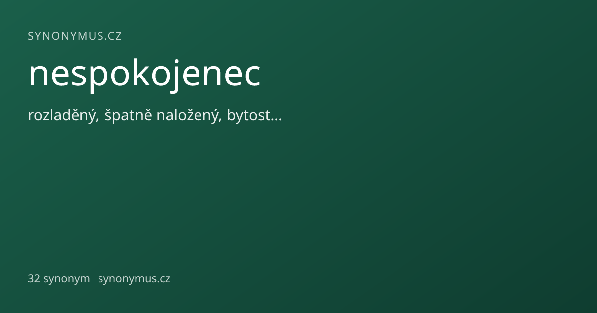 Náhled odkazu: nespokojenec