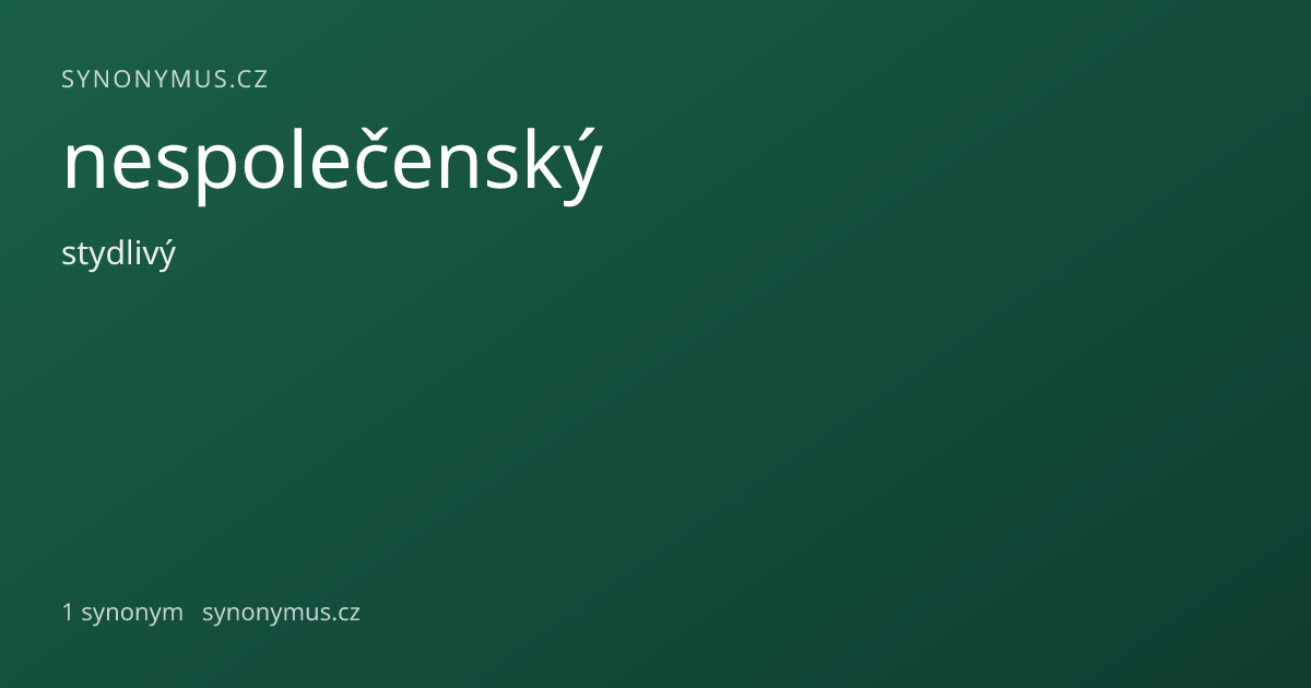 Náhled odkazu: nespolečenský