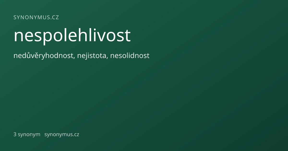 Náhled odkazu: nespolehlivost