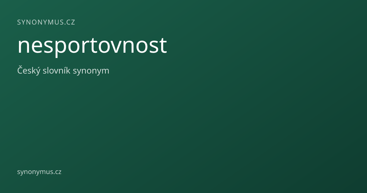 Náhled odkazu: nesportovnost