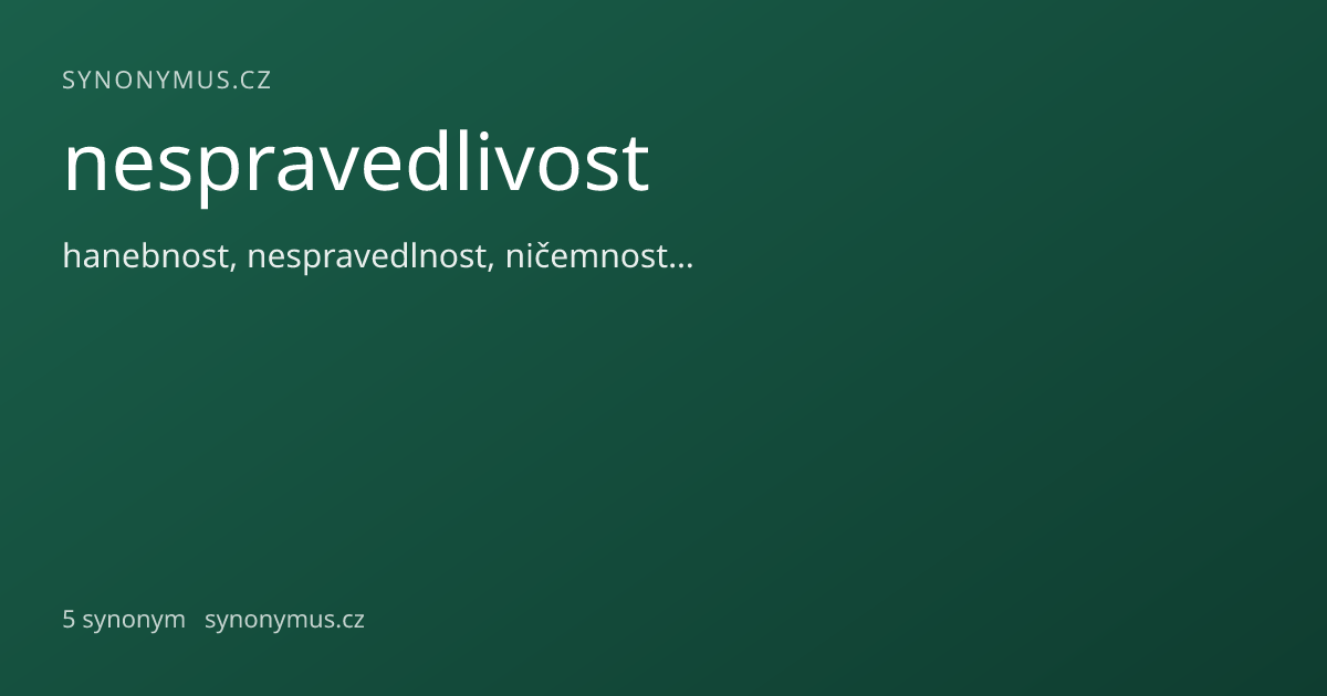 Náhled odkazu: nespravedlivost