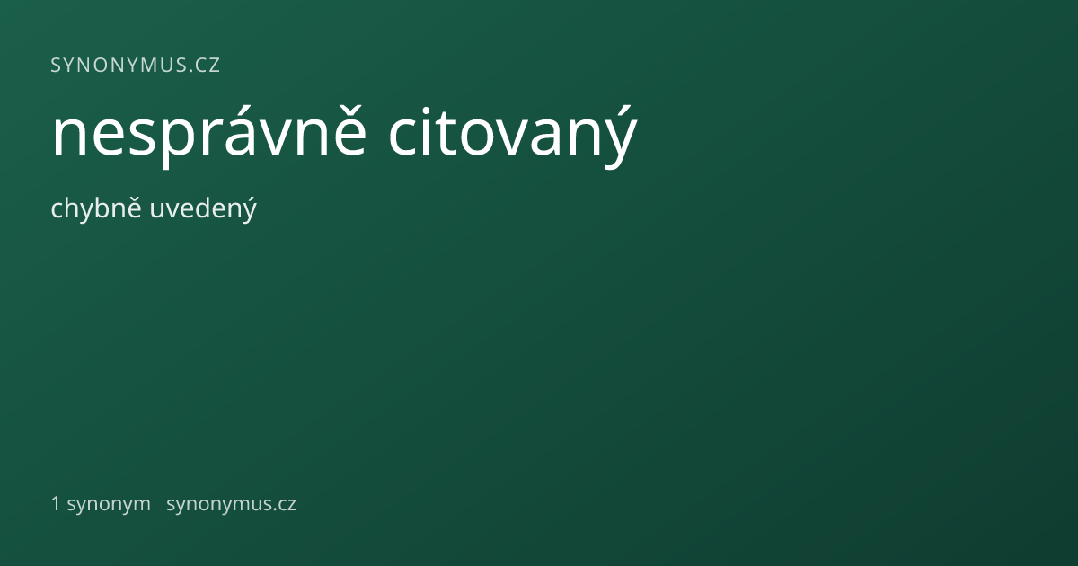 Náhled odkazu: nesprávně citovaný