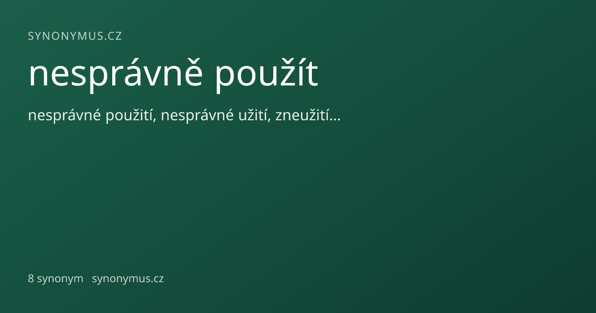 Náhled odkazu: nesprávně použít