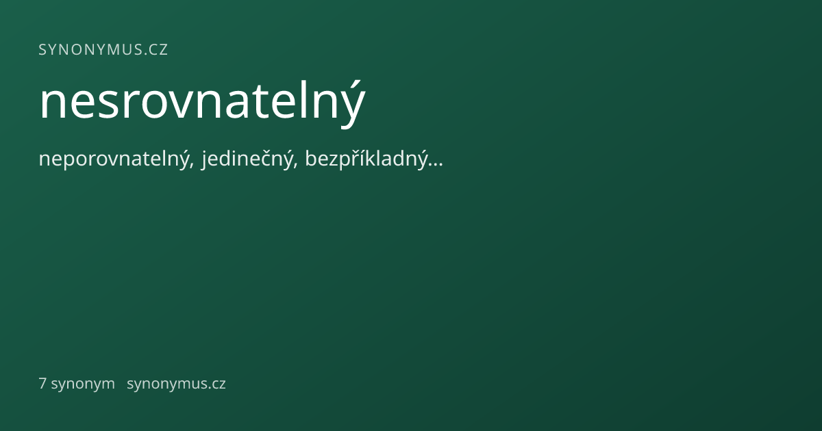 Náhled odkazu: nesrovnatelný
