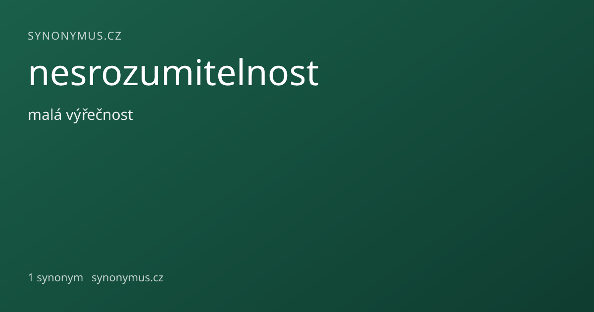 Náhled odkazu: nesrozumitelnost