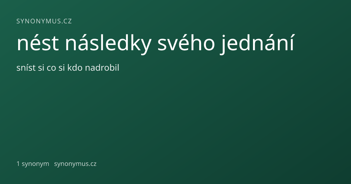 Náhled odkazu: nést následky svého jednání