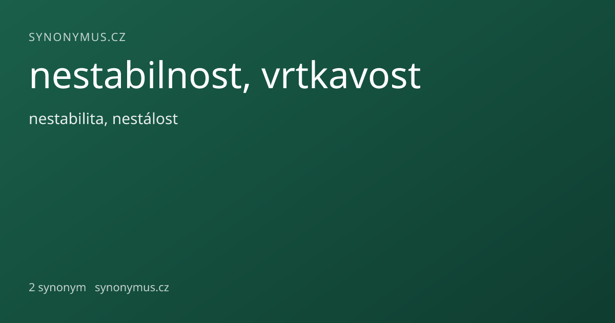 Náhled odkazu: nestabilnost, vrtkavost