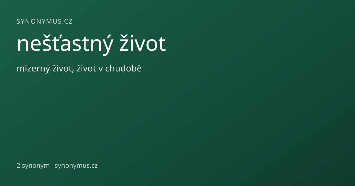 Náhled odkazu: nešťastný život