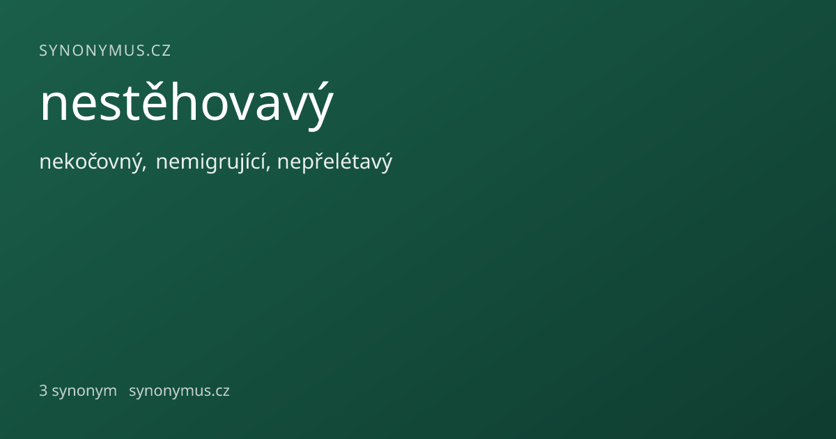 Náhled odkazu: nestěhovavý