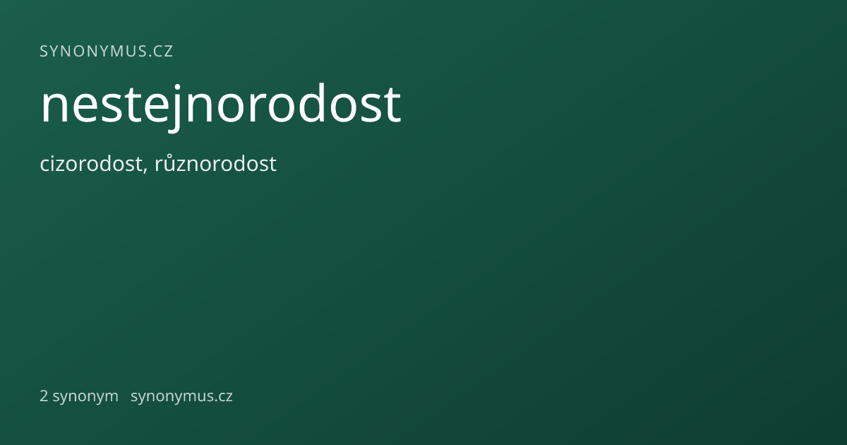 Náhled odkazu: nestejnorodost