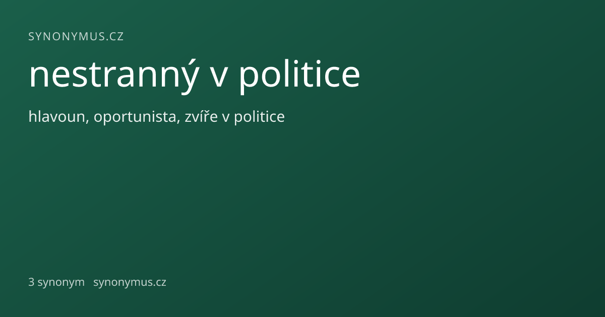 Náhled odkazu: nestranný v politice