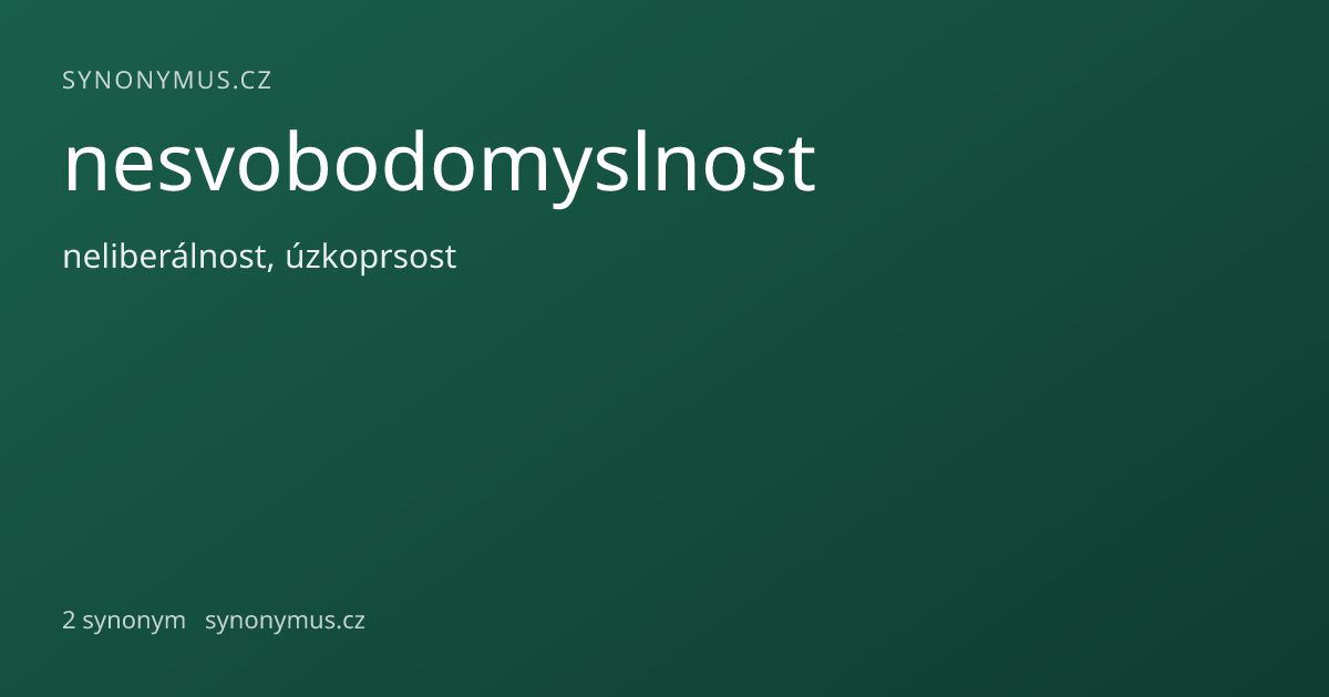 Náhled odkazu: nesvobodomyslnost